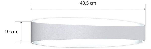 AILATI Kinkiet LED Bridge, biały / opal, salon / jadalnia, aluminium, nowoczesny