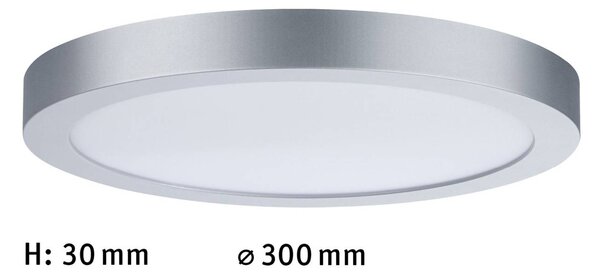 Paulmann Lampa sufitowa LED Abia, aluminiowy / szary / cynkowy, salon / jadalnia, tworzywo sztuczne, nowoczesny
