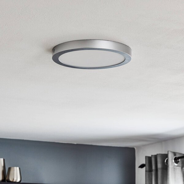 Paulmann Lampa sufitowa LED Abia, aluminiowy / szary / cynkowy, salon / jadalnia, tworzywo sztuczne, nowoczesny