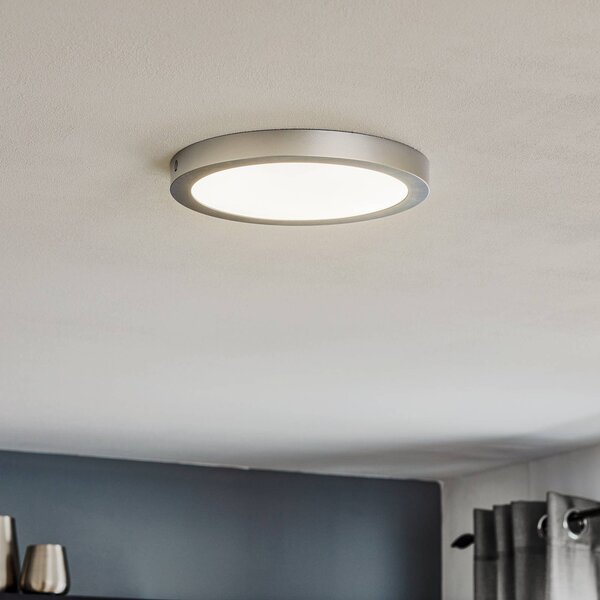 Paulmann Lampa sufitowa LED Abia, aluminiowy / szary / cynkowy, salon / jadalnia, tworzywo sztuczne, nowoczesny