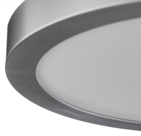Paulmann Lampa sufitowa LED Abia, aluminiowy / szary / cynkowy, salon / jadalnia, tworzywo sztuczne, nowoczesny