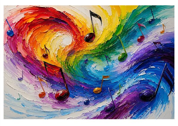 Obraz kolorowa muzyczna harmonia