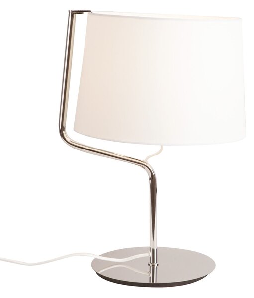 Lampa Stołowa Chicago Chrom + T0030 Biały Abażur Maxlight