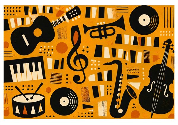 Obraz muzyczna harmonia w abstrakcji