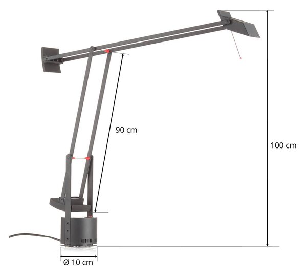 Artemide Lampa stołowa Tizio 35, czarny, biuro, aluminium, design