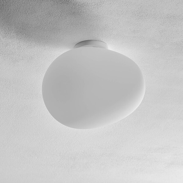 Foscarini Lampa sufitowa designerska Gregg media, możliwość ściemniania, biały / opal, salon / jadalnia, szkło, design