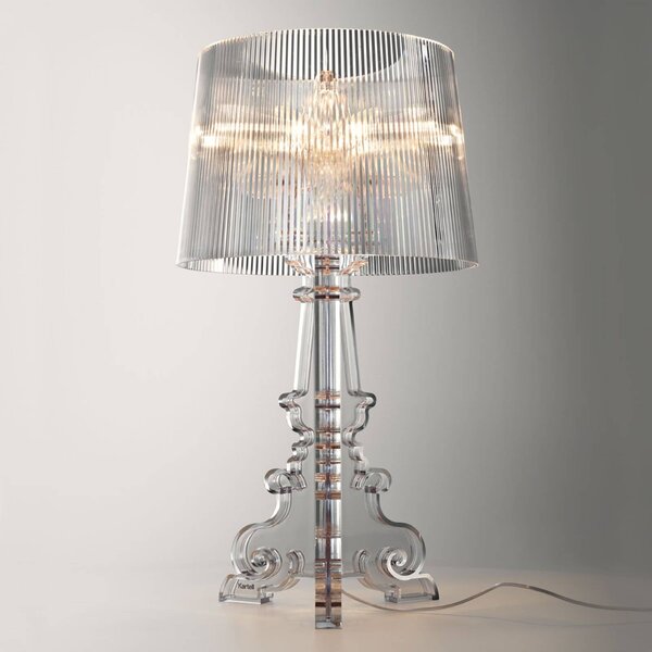 Kartell Lampa stołowa design Bourgie, możliwość ściemniania, przezroczysty / transparentny, salon / jadalnia, tworzywo sztuczne, design