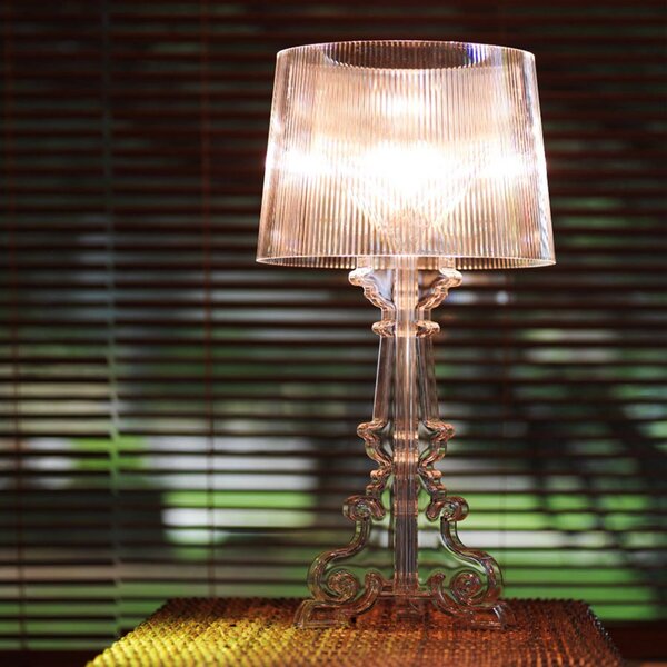 Kartell Lampa stołowa design Bourgie, możliwość ściemniania, przezroczysty / transparentny, salon / jadalnia, tworzywo sztuczne, design
