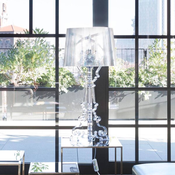 Kartell Lampa stołowa design Bourgie, możliwość ściemniania, przezroczysty / transparentny, salon / jadalnia, tworzywo sztuczne, design