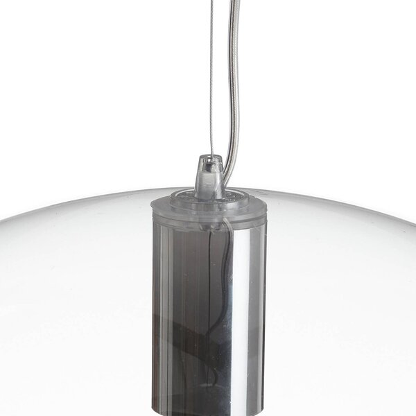 Kartell Lampa wisząca designerska FL/Y, możliwość ściemniania, przezroczysty / transparentny, salon / jadalnia, tworzywo sztuczne, design