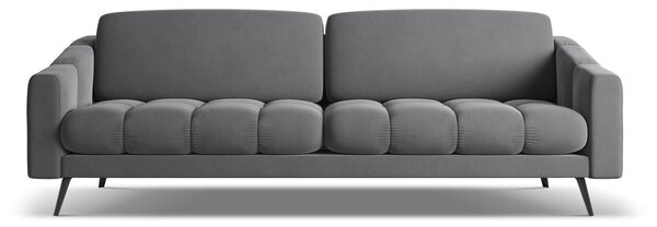 Szara aksamitna sofa 238 cm Nalu – Makamii