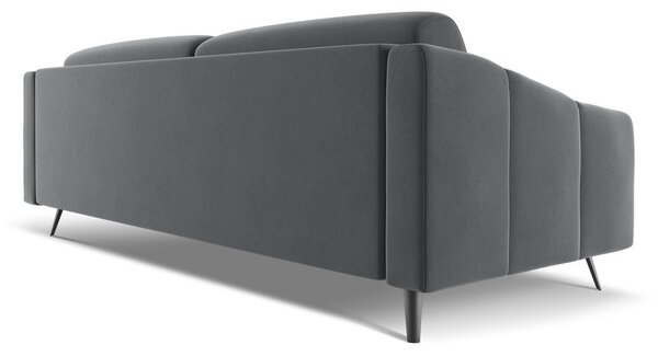Szara aksamitna sofa 238 cm Nalu – Makamii