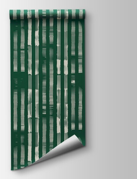 Fototapeta Zielono-biały wzór w paski, Fototapety Abstrakcja, Popularne Fototapety, u99084v2 - Tapeko.pl