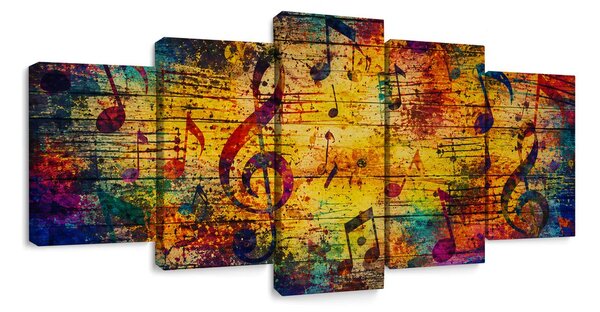 5-częściowy obraz muzyczna symfonia kolorów
