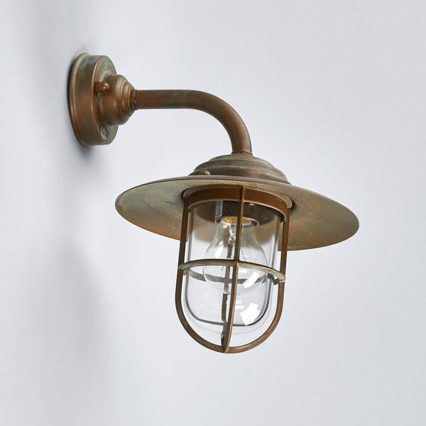 Moretti Luce Kinkiet zewnętrzny ANTIQUE, możliwość ściemniania, miedziany, mosiądz, dworkowy / rustykalny