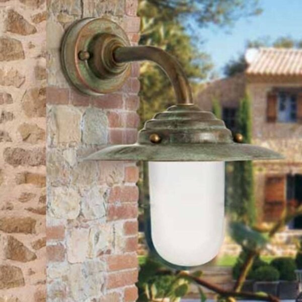Moretti Luce Kinkiet zewnętrzny ANTIQUE, możliwość ściemniania, miedziany, mosiądz, dworkowy / rustykalny