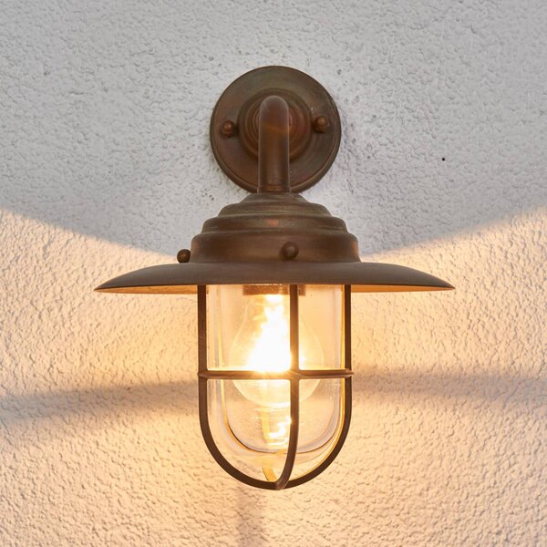 Moretti Luce Kinkiet zewnętrzny ANTIQUE, możliwość ściemniania, miedziany, mosiądz, dworkowy / rustykalny