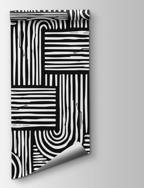 Fototapeta Czarno-biały wzór, Fototapety Abstrakcja, Popularne Fototapety, u99089v4 - Tapeko.pl