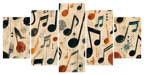 5-częściowy obraz muzyczna harmonia w abstrakcji