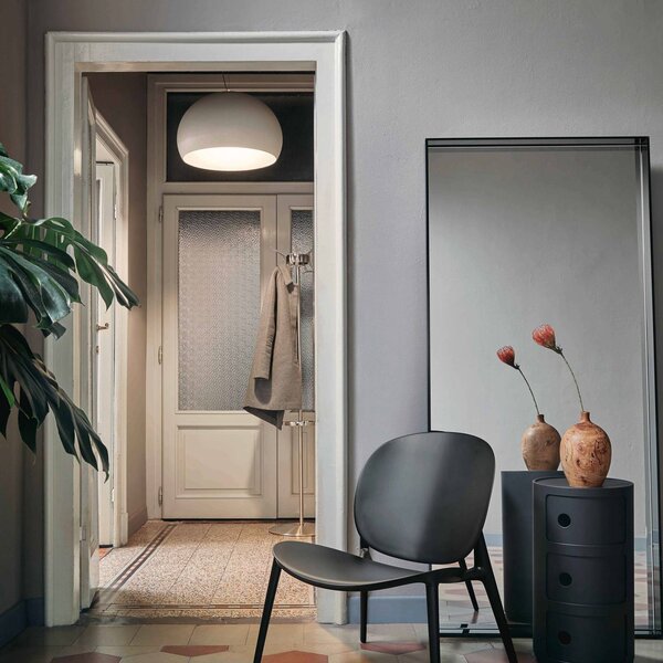 Kartell Lampa wisząca designerska FL/Y, możliwość ściemniania, biały / opal, salon / jadalnia, tworzywo sztuczne, design