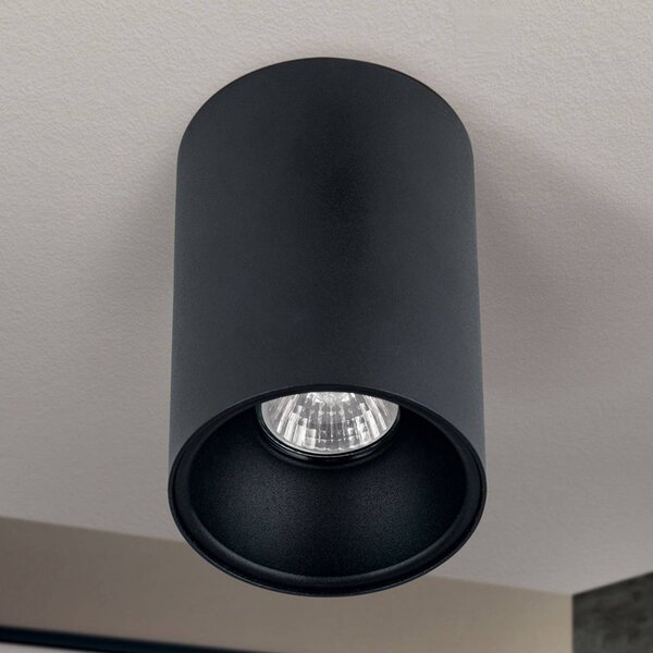 ORION Spot sufitowy Starlight, okrągły, czarny możliwość ściemniania, czarny, salon / jadalnia, aluminium, nowoczesny