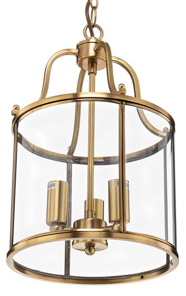 ORION Lampa wisząca RIEKA, możliwość ściemniania, przezroczysty / transparentny, salon / jadalnia, metal, antyczny