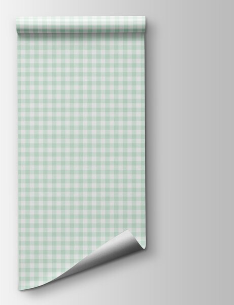 Fototapeta Tkanina w zielono-białą kratkę, Fototapety Abstrakcja, Popularne Fototapety, w00375 - Tapeko.pl