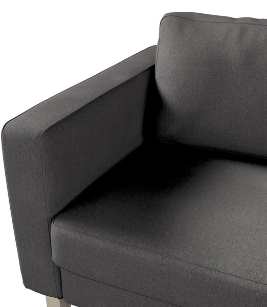 Pokrowiec na sofę Karlstad rozkładaną kolor szary tkanina strukturalna