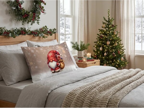 Zestaw 2 szt. poszewek na poduszkę 3D SANTA GNOME 50x70 cm