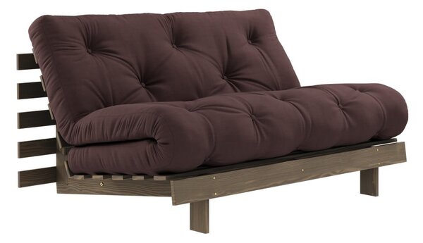 Ciemnobrązowa rozkładana sofa 140 cm Roots – Karup Design