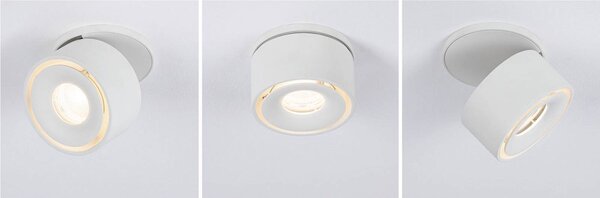 Paulmann Spircle oprawa wpuszczana LED biała, biały / opal, salon / jadalnia, aluminium, nowoczesny