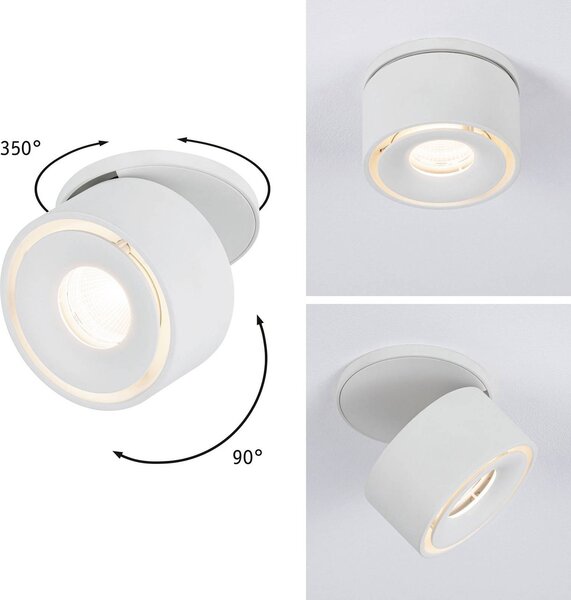 Paulmann Spircle oprawa wpuszczana LED biała, biały / opal, salon / jadalnia, aluminium, nowoczesny