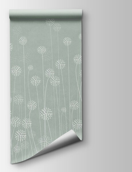 Fototapeta Białe kwiaty na zielonym tle, Fototapety Natura, Popularne Fototapety, w00613v3 - Tapeko.pl