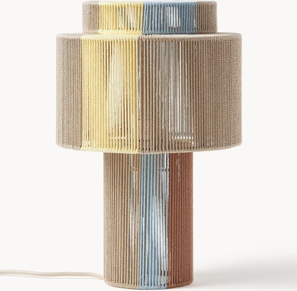 Lampa stołowa z włókna lnianego Lace