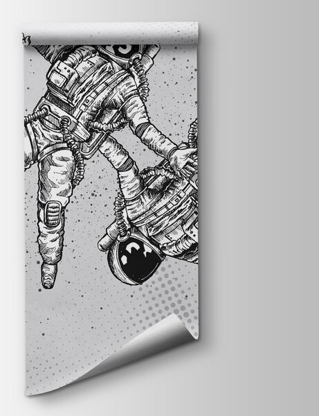 Fototapeta Rysunek przedstawiający astronautów w kosmosie, Fototapety Kosmos, Popularne Fototapety, w00630 - Tapeko.pl