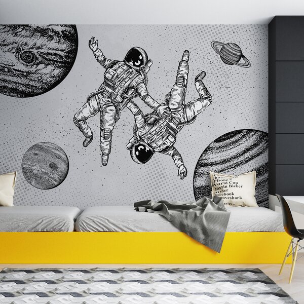 Fototapeta Rysunek przedstawiający astronautów w kosmosie, Fototapety Kosmos, Popularne Fototapety, w00630 - Tapeko.pl