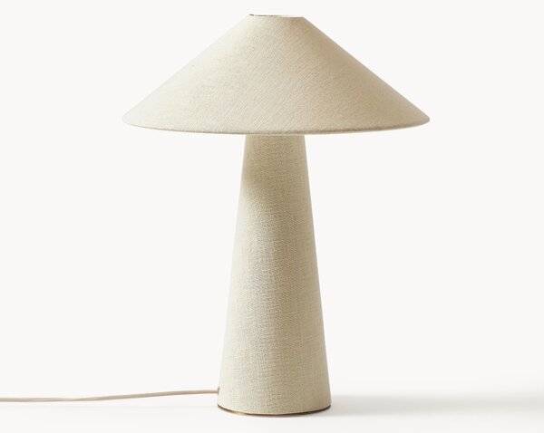 Duża lampa stołowa z lnu Ilena