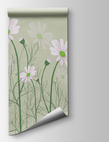 Fototapeta Grupa białych kwiatów, Fototapety Natura, Popularne Fototapety, w00802v2 - Tapeko.pl