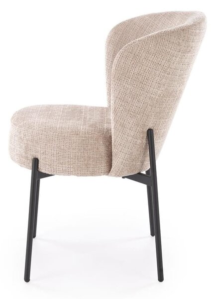 Designerskie beżowe krzesło do jadalni | Umeblowana.com