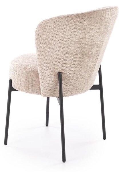 Designerskie beżowe krzesło do jadalni | Umeblowana.com