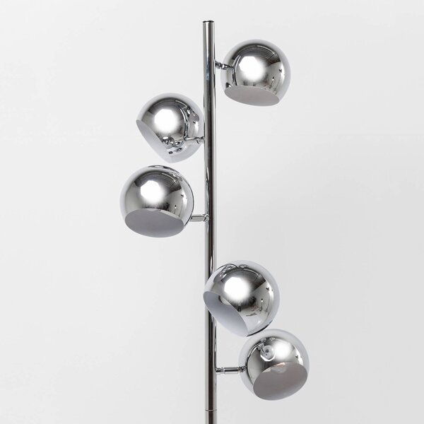 KARE Lampa stojąca Calotta, chromowy / srebrny, salon / jadalnia, metal, nowoczesny