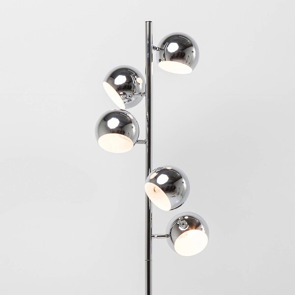 KARE Lampa stojąca Calotta, chromowy / srebrny, salon / jadalnia, metal, nowoczesny