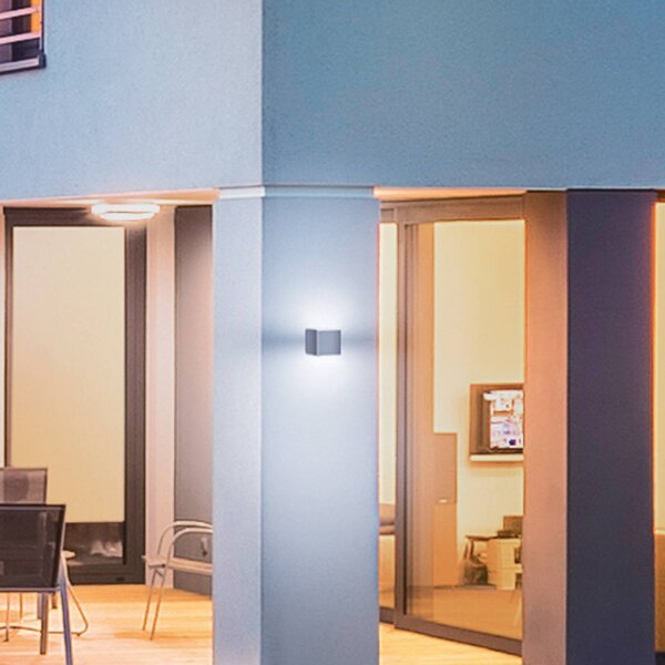 STEINEL L 830 C kinkiet zewnętrzny LED, antracytowy 830, możliwość ściemniania, aluminiowy / szary / cynkowy, tworzywo sztuczne, nowoczesny