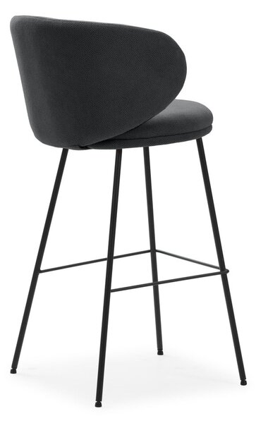 Ciemnoszare hokery zestaw 2 szt. (wysokość siedziska 65 cm) Rush – Marckeric