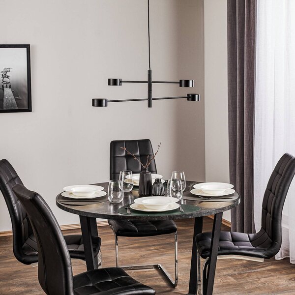 Nordlux Lampa wisząca Clyde, możliwość ściemniania, czarny, salon / jadalnia, metal, nowoczesny