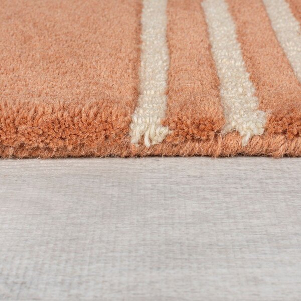 Wełniany dywan tkany ręcznie w kolorze terakoty 150x240 cm Lozenge Terracotta – Flair Rugs