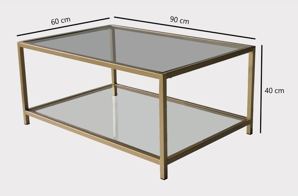 Stolik w kolorze złota 60x90 cm Astro – Neostill