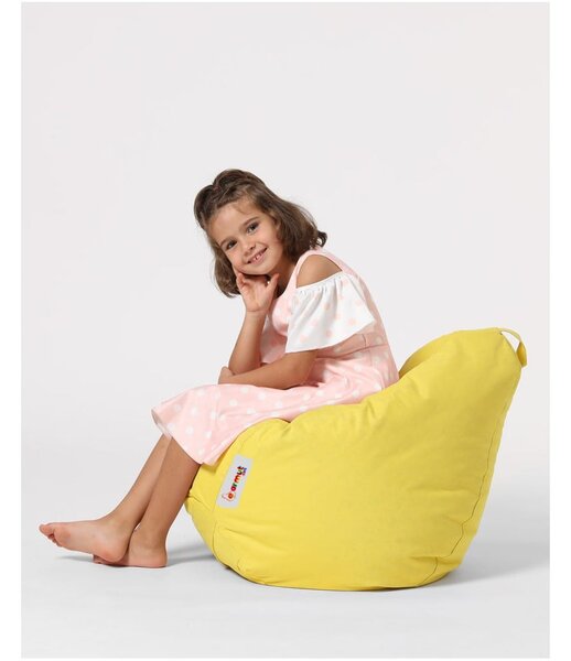 Żółty dziecięcy worek do siedzenia Premium – Floriane Garden
