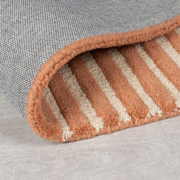 Wełniany dywan tkany ręcznie w kolorze terakoty 150x240 cm Lozenge Terracotta – Flair Rugs