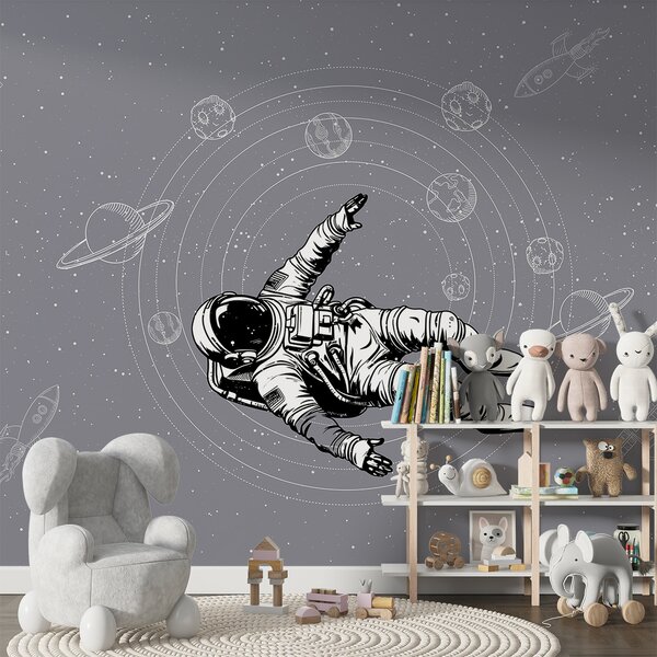 Fototapeta Astronauta unoszący się w przestrzeni kosmicznej, Fototapety Kosmos, Popularne Fototapety, w00712v4 - Tapeko.pl